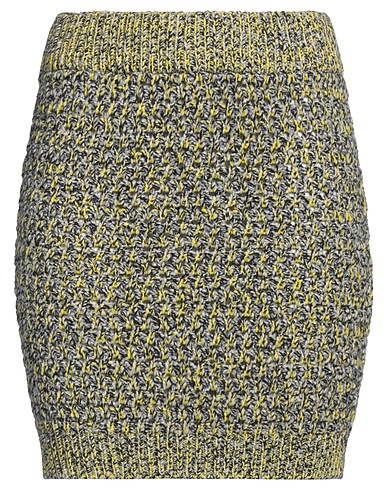 WOOD WOOD Mini skirt VERDE LIME 68% Wool, 17% Polyamide, 15% Polypropylene