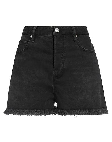 ISABEL MARANT Denim shorts Black 80% Cotton, 20% Hemp