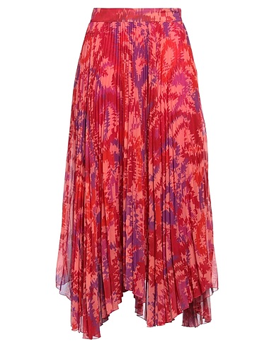 DONDUP Long skirt Red 100% Polyester