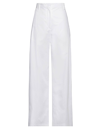 SPORTMAX Casual trouser White 100% Cotton
