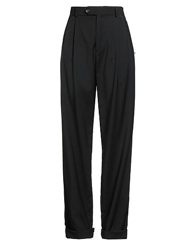 SPORTMAX Casual trouser Black 100% Virgin Wool