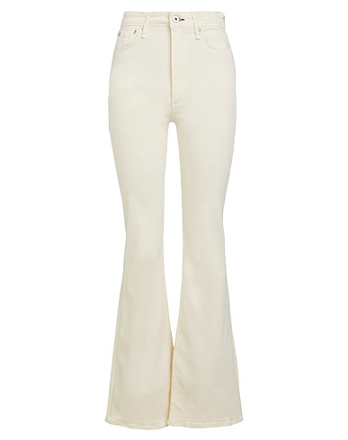RAG & BONE Denim pants Ivory 77% Organic cotton, 16% Lyocell, 5% Polyester, 2% Elastane