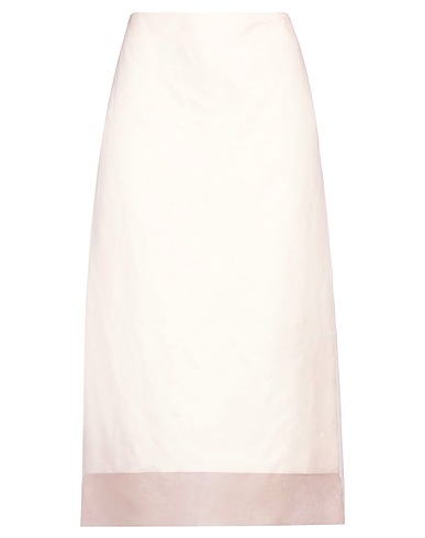 SPORTMAX Midi skirt Light pink 100% Silk, Cotton, Linen