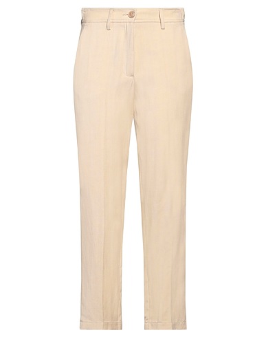 MOMONÍ Casual trouser Beige 82% Viscose, 18% Linen