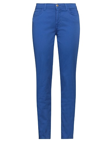 TRUSSARDI JEANS Casual trouser Bright blue 98% Cotton, 2% Elastane
