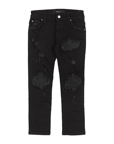 AMIRI Denim trousers Black 92% Cotton, 6% Elastomultiester, 2% Elastane, Ovine leather