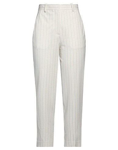 CIRCOLO 1901 Casual trouser Ivory 97% Cotton, 3% Elastane