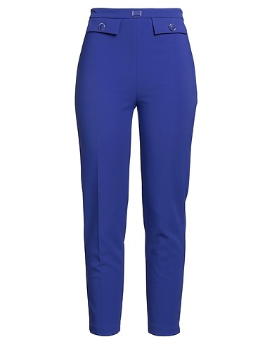 ELISABETTA FRANCHI Casual pants ESSENTIALS Blue 96% Polyester, 4% Elastane