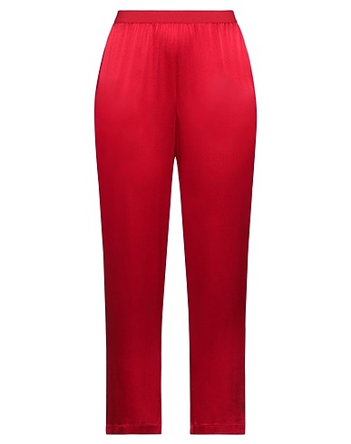 SEMICOUTURE Casual trouser Burgundy 74% Acetate, 26% Silk