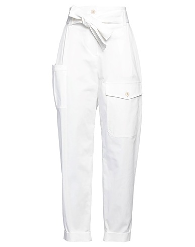 ELEVENTY Casual trouser White 50% Cotton, 48% Lyocell, 2% Elastane