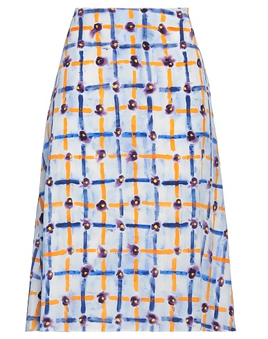MARNI Midi skirt Sky blue 60% Cupro, 40% Silk