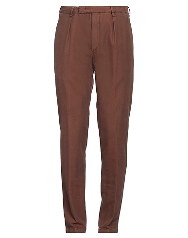 DEVORE INCIPIT Casual pants Chocolate brown 100% Cotton