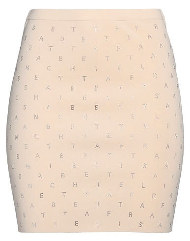 ELISABETTA FRANCHI Mini skirt Cream 63% Viscose, 37% Polyamide