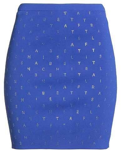 ELISABETTA FRANCHI Minigonna Blu china 63% Viscosa, 37% Poliammide