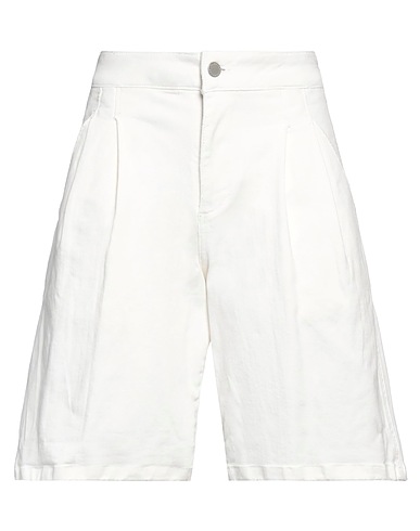 AG JEANS Denim shorts White 99% Cotton, 1% Elastane