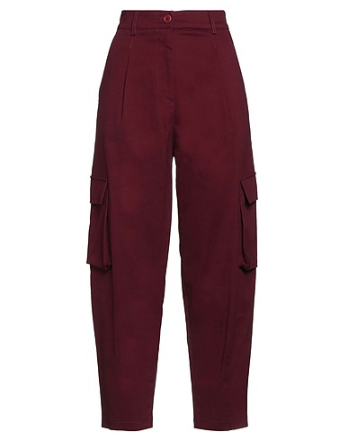 HOPPER Pantalone Prugna 97% Cotone, 3% Poliammide