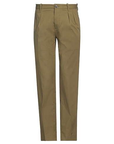 NINE IN THE MORNING Casual trouser Military green 96% Cotton, 4% Elastane