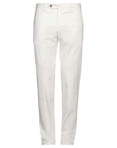 PT Torino Casual trouser White 62% Cotton, 36% Lyocell, 2% Elastane