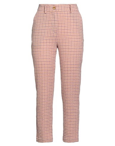 MOMONÍ Casual trouser Light pink 46% Wool, 34% Cotton, 17% Polyamide, 3% Other Fibres