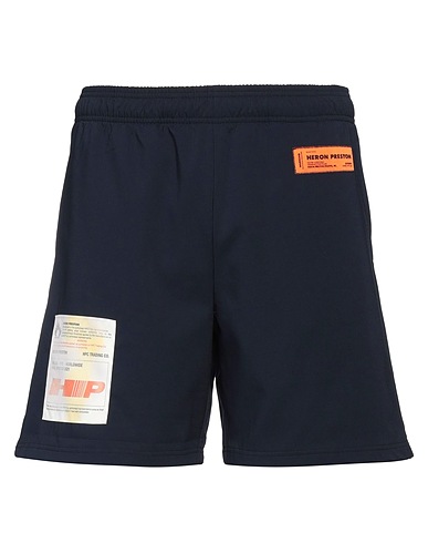 HERON PRESTON Shorts & Bermuda Midnight blue 92% Polyester, 8% Elastane