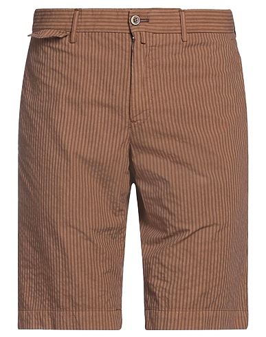 PT Torino ショートパンツ＆バミューダパンツ ブラウン コットン 70% / ポリエステル 28% / ポリウレタン 2%