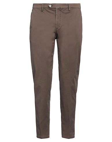 MICHAEL COAL Casual trouser Chocolate brown 97% Cotton, 3% Elastane
