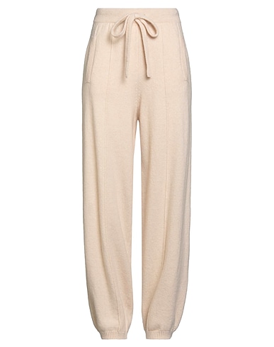 LANEUS Casual trouser Cream 71% Cashmere, 19% Silk, 10% Polyester