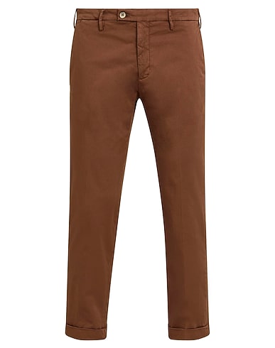 MICHAEL COAL Casual trouser Chocolate brown 98% Cotton, 2% Elastane