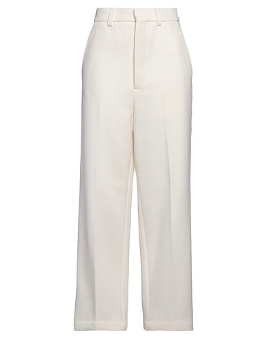 AMI ALEXANDRE MATTIUSSI Casual trouser White 90% Virgin Wool, 10% Polyamide