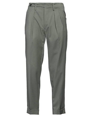 MICHAEL COAL Pantalone Verde militare 100% Super 110s Lana