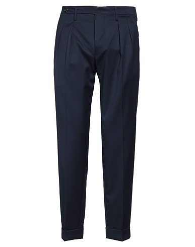MICHAEL COAL Casual pants Midnight blue 100% Super 110s Wool