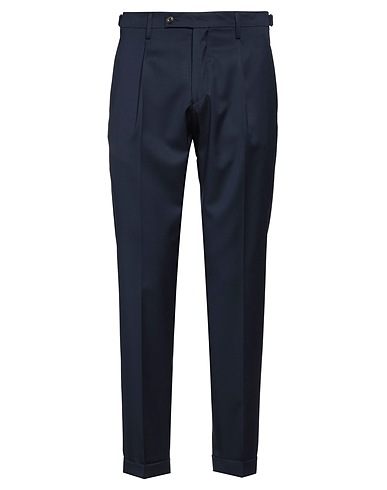 MICHAEL COAL Casual trouser Navy blue 100% Virgin Wool