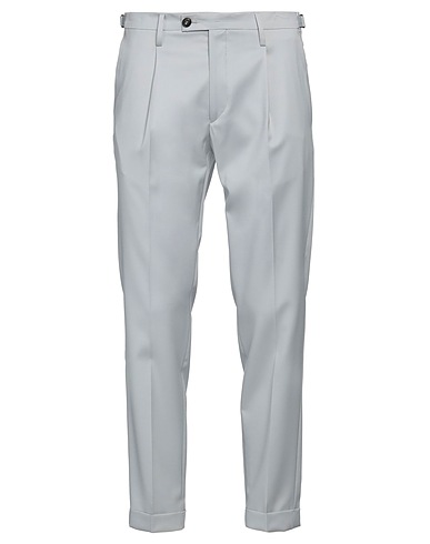 MICHAEL COAL Pantalon Gris clair 100% Laine vierge