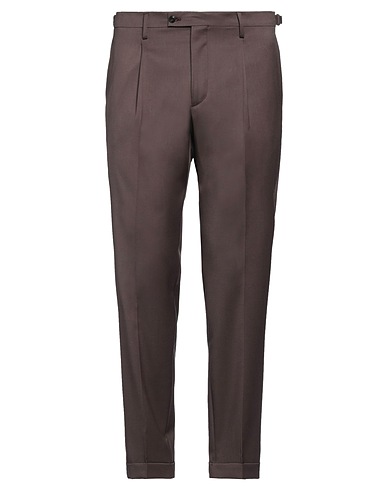 MICHAEL COAL Casual trouser Dark brown 100% Virgin Wool