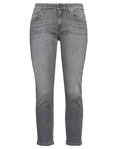 DONDUP Denim pants Grey 92% Cotton, 6% Elastomultiester, 2% Elastane