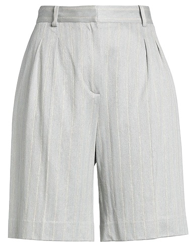 CIRCOLO 1901 Shorts & Bermuda Grigio chiaro 66% Lino, 34% Cotone