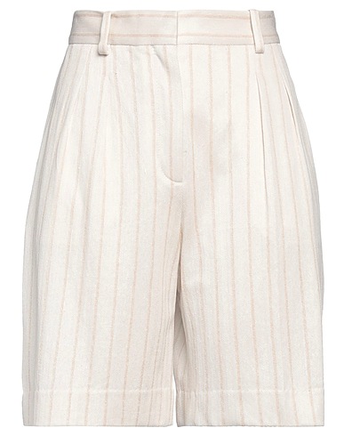 CIRCOLO 1901 Shorts & Bermuda Off white 66% Linen, 34% Cotton