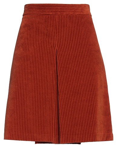 CIRCOLO 1901 Mini skirt Rust 80% Cotton, 20% Polyester