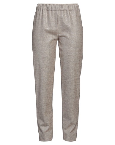 D.EXTERIOR Casual trouser Taupe 90% Merino Wool, 8% Polyester, 2% Lycra®