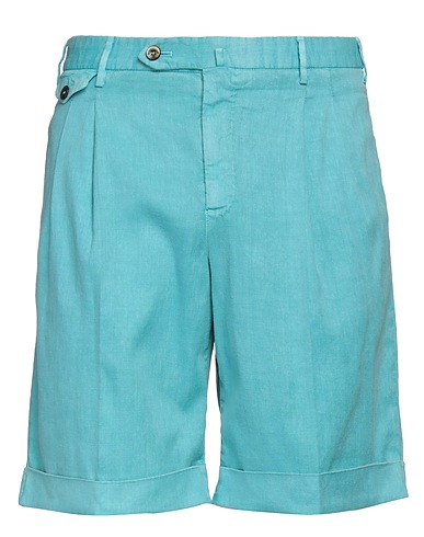PT Torino Shorts & Bermuda Turquoise 64% Linen, 34% Cotton, 2% Elastane