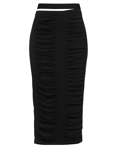 ANDREĀDAMO Midi skirt Black 65% Viscose, 30% Polyamide, 5% Elastane
