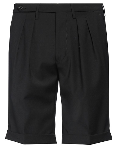 MICHAEL COAL Shorts & Bermuda Nero 54% Poliestere, 44% Lana, 2% Elastan