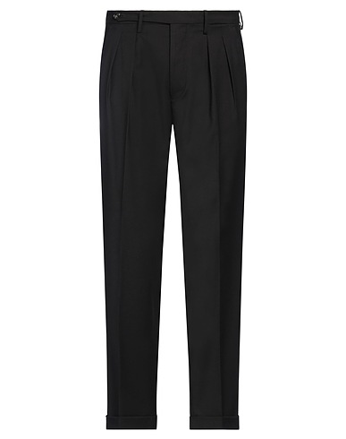 MICHELE CARBONE Casual trouser Black 70% Polyester, 28% Viscose, 2% Elastane