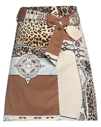 CAVALLI CLASS Mini skirt Ivory 96% Cotton, 4% Elastane