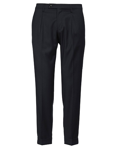 MICHELE CARBONE Casual trouser Midnight blue 70% Polyester, 28% Viscose, 2% Elastane