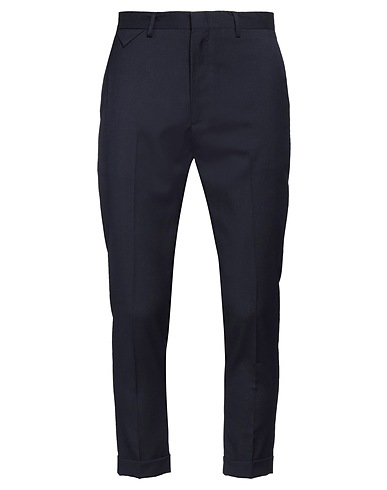 LOW BRAND Casual pants Midnight blue 100% Virgin Wool