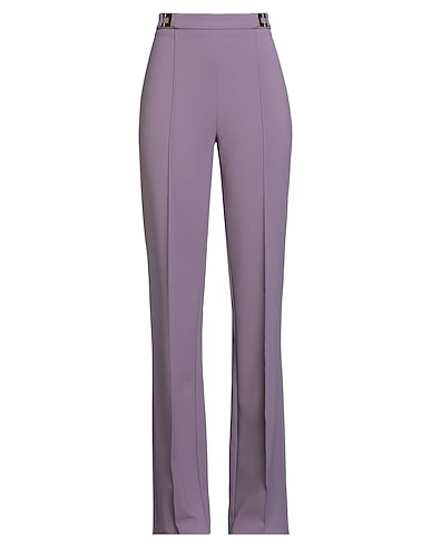 ELISABETTA FRANCHI Casual pants Lilac 96% Polyester, 4% Elastane