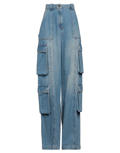 ELISABETTA FRANCHI Denim trousers Blue 100% Cotton
