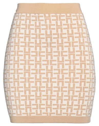 ELISABETTA FRANCHI Mini skirt Beige 65% Viscose, 35% Polyamide