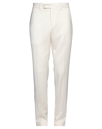 LARDINI Casual pants Ivory 100% Wool